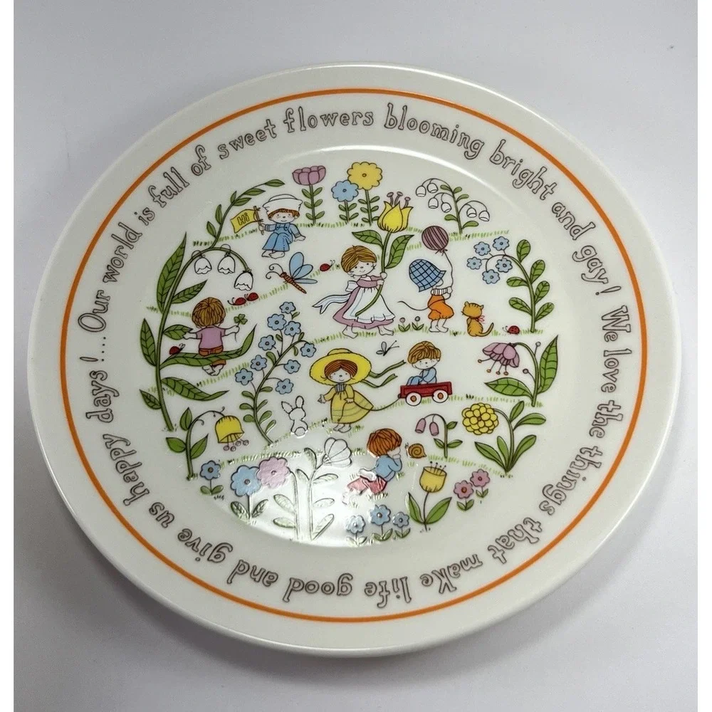 LENOX Gentle Friends 1970s VINTAGE Children's Baby 3pc SET Plate Bowl Cup Granny